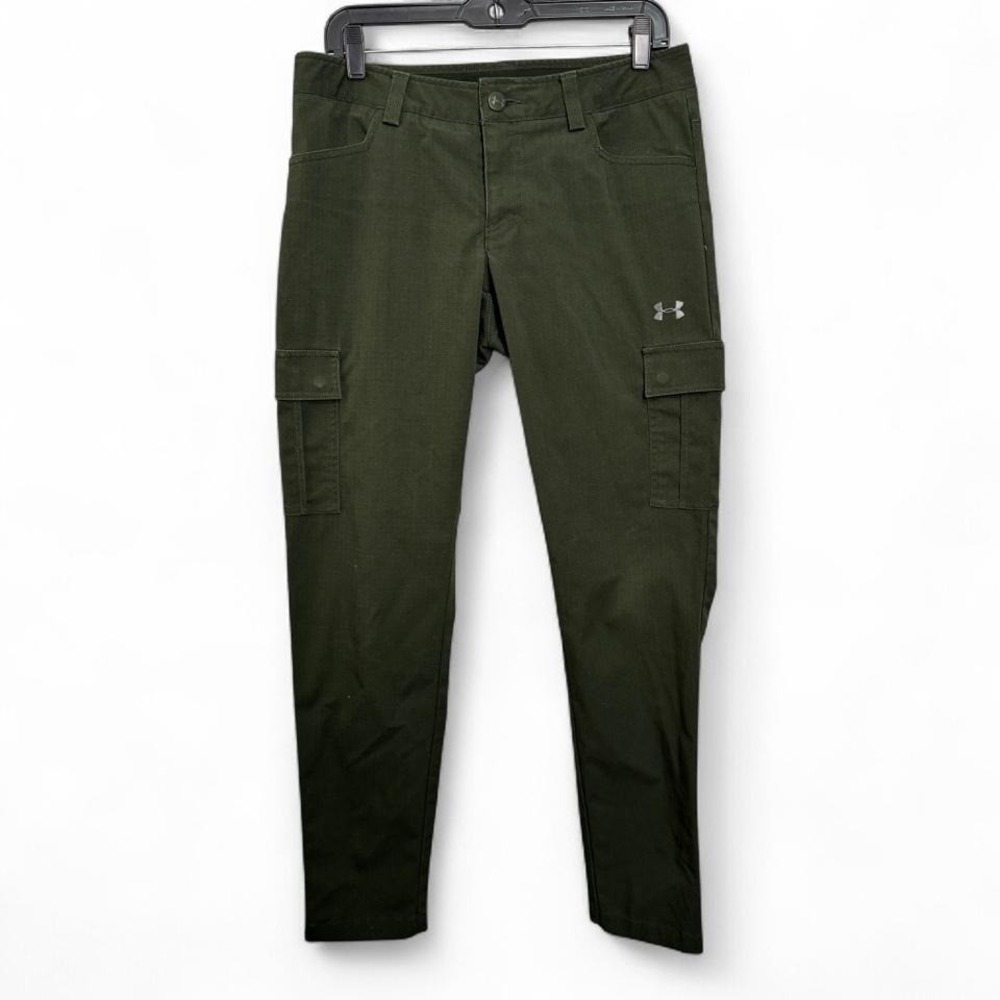 Under Armour Tactical Cargo Pants Green‎ Sz 8 Women's Ripstop Utility Military